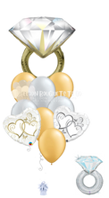 Load image into Gallery viewer, &quot;Engagement Ring&quot; Balloon Bouquet
