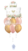 Load image into Gallery viewer, &quot;Wedding Cake&quot; Balloon Bouquet
