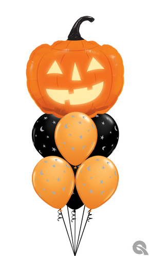 pumpkin jack o' lantern halloween balloon bouquet
