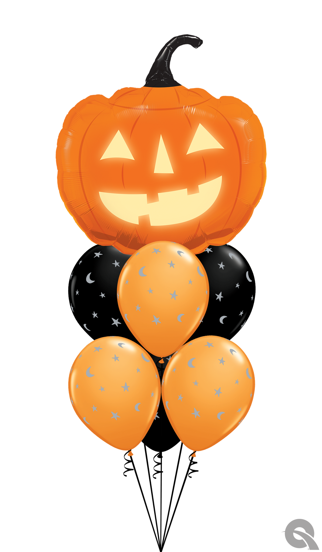 pumpkin jack o' lantern halloween balloon bouquet