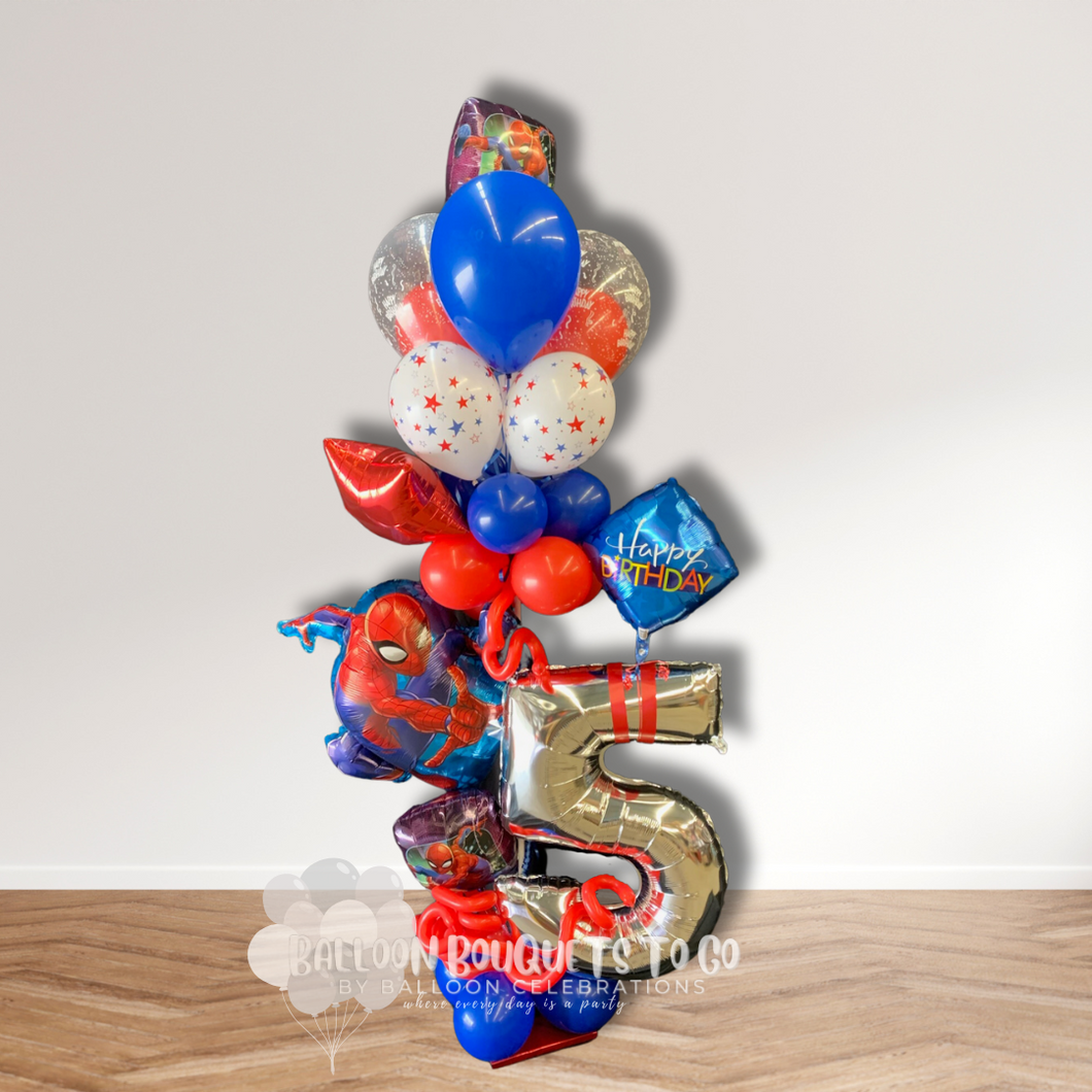 Spiderman marvel spidey birthday balloon bouquet