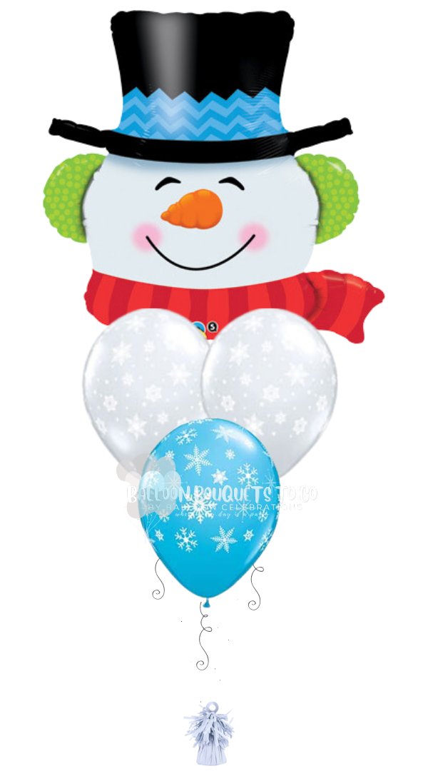 frosty the snowman christmas balloon bouquet